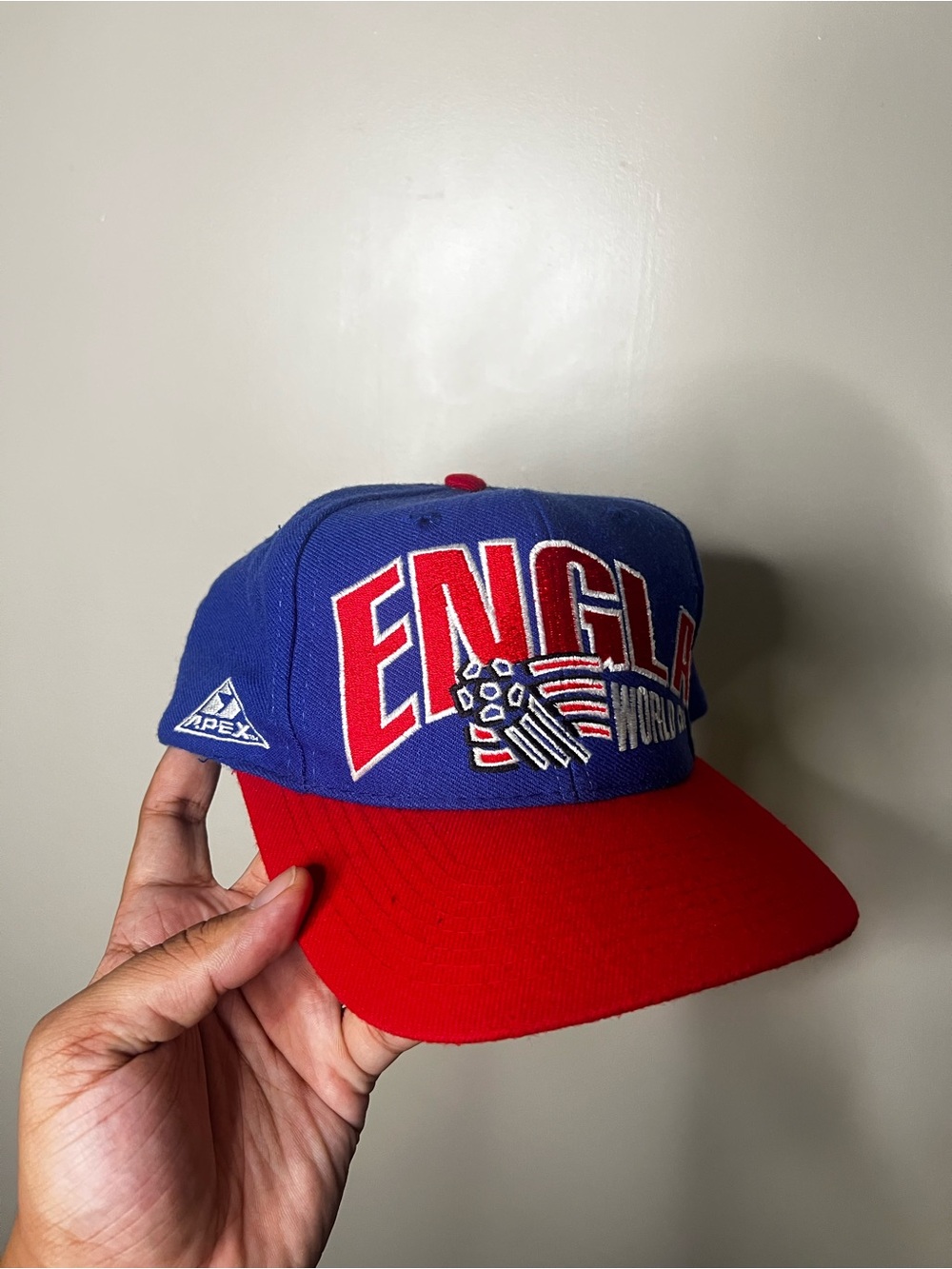 Vintage 90s 1994 Apex One England Soccer World Cup Snapback Hat